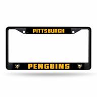 Pittsburgh Penguins Black Metal License Plate Frame