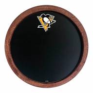 Pittsburgh Penguins Chalkboard ""Faux"" Barrel Top Sign