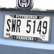 Pittsburgh Penguins Chrome Metal License Plate Frame