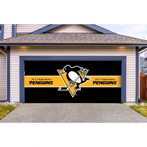 Pittsburgh Penguins Double Garage Door Cover