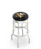 Pittsburgh Penguins Double Ring Swivel Barstool with Ribbed Accent Ring