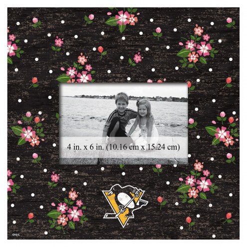 Pittsburgh Penguins Floral 10&quot; x 10&quot; Picture Frame