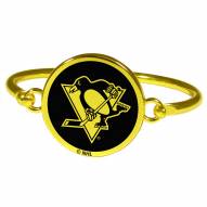 Pittsburgh Penguins Gold Tone Bangle Bracelet