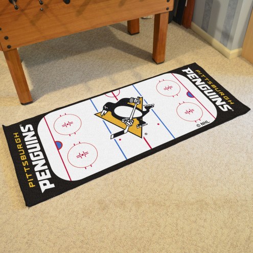 Pittsburgh Penguins Hockey Rink Runner Mat