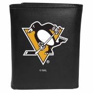 Pittsburgh Penguins Large Logo Leather Tri-fold Wallet
