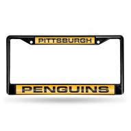 Pittsburgh Penguins Laser Black License Plate Frame
