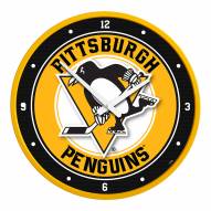 Pittsburgh Penguins Modern Disc Wall Clock
