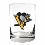 Pittsburgh Penguins NHL Rocks Glass - Set of 2