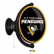 Pittsburgh Penguins Oval Rotating Lighted Wall Sign