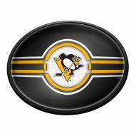 Pittsburgh Penguins Oval Slimline Lighted Wall Sign