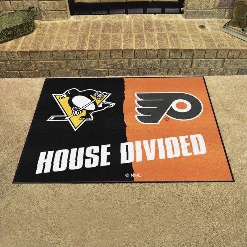Pittsburgh Penguins House Divided Mat