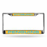 Pittsburgh Penguins Laser Chrome License Plate Frame