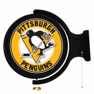 Pittsburgh Penguins Round Rotating Lighted Wall Sign