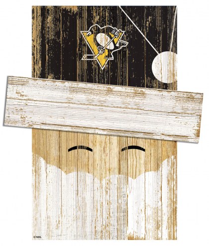 Pittsburgh Penguins Santa Head Sign