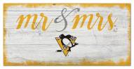 Pittsburgh Penguins Script Mr. & Mrs. Sign