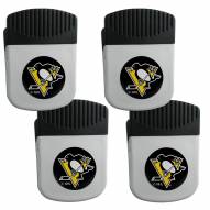 Pittsburgh Penguins 4 Pack Chip Clip Magnet with Bottle Opener