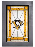Pittsburgh Penguins Stained Glass with Frame