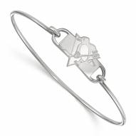 Pittsburgh Penguins Sterling Silver Wire Bangle Bracelet