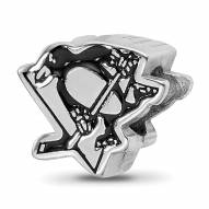 Pittsburgh Penguins Sterling Silver Enameled Bead