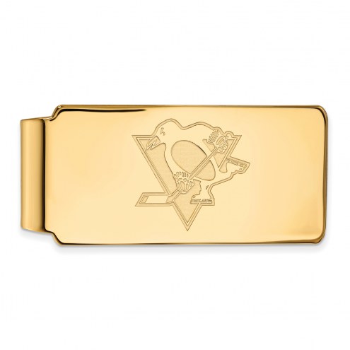 Pittsburgh Penguins Sterling Silver Gold Plated Money Clip