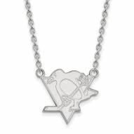 Pittsburgh Penguins Sterling Silver Large Pendant Necklace