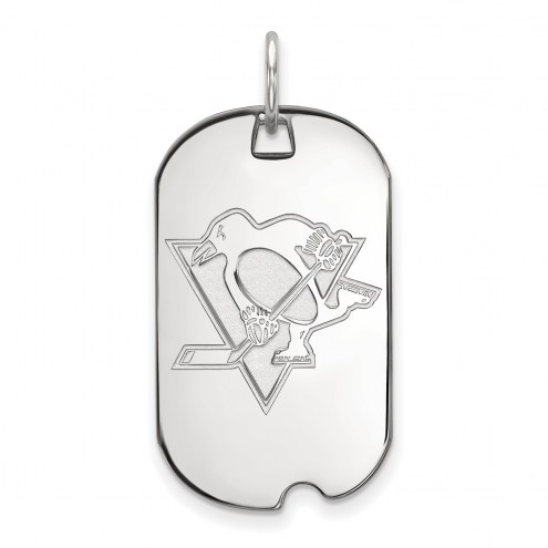 Pittsburgh Penguins Sterling Silver Small Dog Tag
