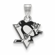 Pittsburgh Penguins Sterling Silver Small Enamel Pendant