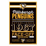 Pittsburgh Penguins Established Wood Sign