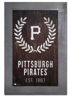 Pittsburgh Pirates 11" x 19" Laurel Wreath Framed Sign
