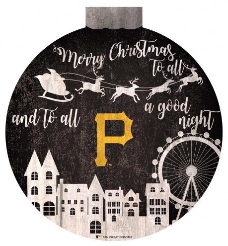 Pittsburgh Pirates 12&quot; Christmas Village Wall Art