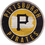Pittsburgh Pirates 12" Circle with State Sign