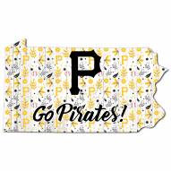 Pittsburgh Pirates 12" Floral State Sign