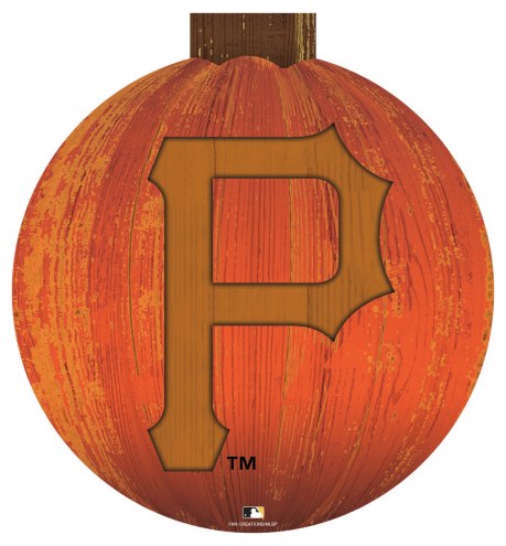 Pittsburgh Pirates 12&quot; Halloween Pumpkin Sign