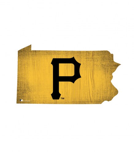 Pittsburgh Pirates 12&quot; Team Color Logo State Sign