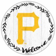 Pittsburgh Pirates 12" Welcome Circle Sign