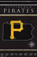 Pittsburgh Pirates 17" x 26" Coordinates Sign