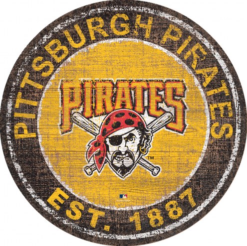 Pittsburgh Pirates 24&quot; Heritage Logo Round Sign