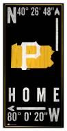 Pittsburgh Pirates 6" x 12" Coordinates Sign