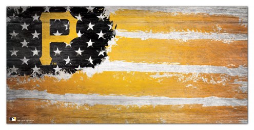 Pittsburgh Pirates 6&quot; x 12&quot; Flag Sign