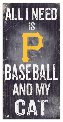 Pittsburgh Pirates 6&quot; x 12&quot; Football & My Cat Sign