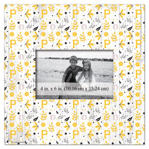 Pittsburgh Pirates Floral Pattern 10&quot; x 10&quot; Picture Frame