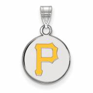 Pittsburgh Pirates Sterling Silver Small Enameled Pendant