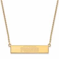 Pittsburgh Pirates Sterling Silver Gold Plated Bar Necklace