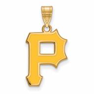 Pittsburgh Pirates Sterling Silver Gold Plated Large Pendant