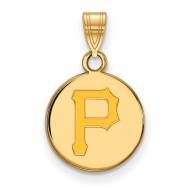 Pittsburgh Pirates Sterling Silver Gold Plated Small Pendant