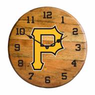 Pittsburgh Pirates Oak Barrel Clock