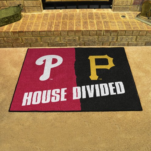 Pittsburgh Pirates/Philadelphia Phillies House Divided Mat