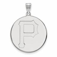 Pittsburgh Pirates Sterling Silver Extra Large Disc Pendant
