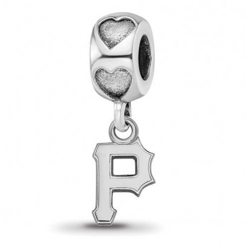 Pittsburgh Pirates Sterling Silver Heart Bead
