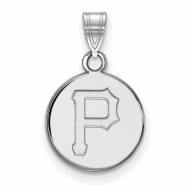 Pittsburgh Pirates Sterling Silver Small Disc Pendant